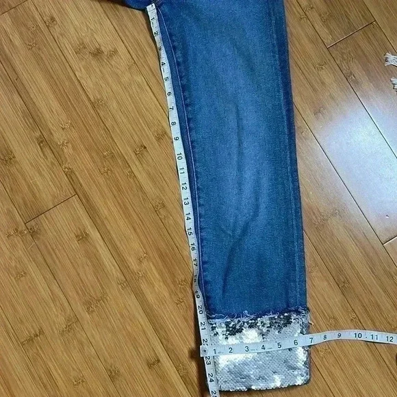 7 for all mankind boyfriend sequin crop Jean 23 - Picture 8 of 14
